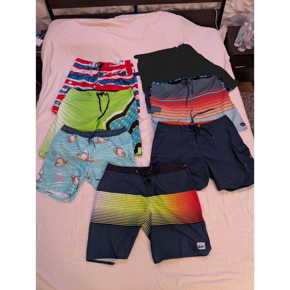 Men's swim trunks, shorts, swimsuit bottoms. SIZE 38. As a lot or by piece